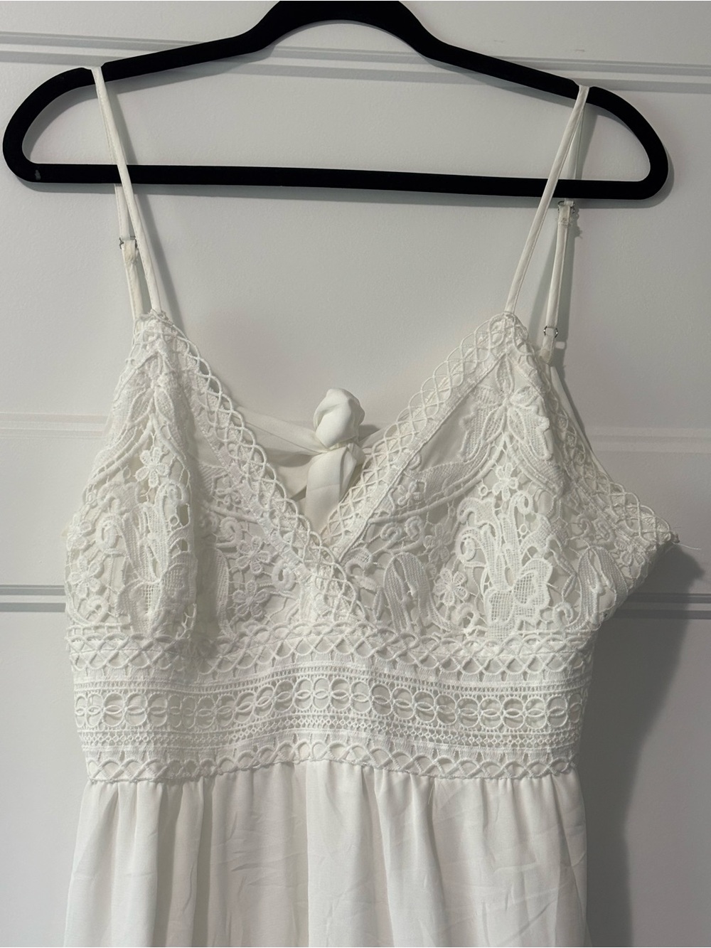 Ecowish White Lace Tiered Summer Dress - Picture 2 of 13